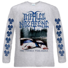 Лонгслів Impaled Nazarene - Pro Patria Finlandia 2018 пепельная