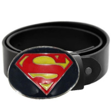 Ремінь шкіряний Коловорот Superman чорний