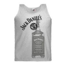 Майка Jack Daniels Bottle світло-сіра меланжева