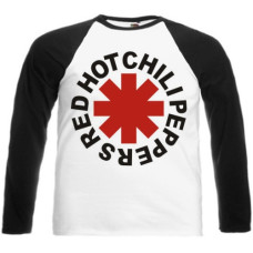 Лонгслів Red Hot Chili Peppers реглан білий з чорними рукавами