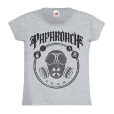 Футболка жіноча Papa Roach - Fear світло-сіра меланжева