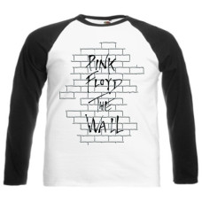 Лонгслів Pink Floyd - The Wall реглан білий з чорними рукавами