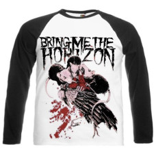 Лонгслів Bring Me The Horizon - Rats реглан білий з чорними рукавами