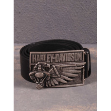 Ремінь шкіряний Harley Davidson двигун чорний