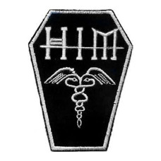 Нашивка HIM труна вишита фігурна