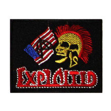 Нашивка The Exploited череп з прапором вишита