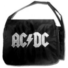 Сумка-листоноша з вишивкою AC/DC White