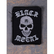 Нашивка Black Metal череп вишита