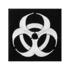 Нашивка Biohazard вишита квадратна