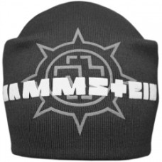 Шапка біні Rammstein колесо катана сіра