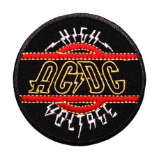Нашивка AC/DC - High Voltage вишита кругла