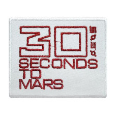 Нашивка 30 Seconds To Mars White вишита