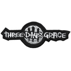 Нашивка Three Days Grace чорна вишита фігурна