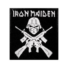 Нашивка Iron Maiden с автоматами вишита