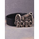 Ремінь шкіряний AC/DC гармата чорний