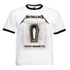 Футболка Metallica - Death Magnetic Ringer біла
