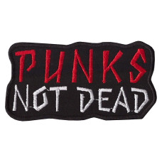 Нашивка Punks Not Dead вишита фігурна 2