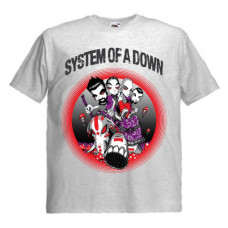 Футболка System Of A Down світло-сіра меланжева