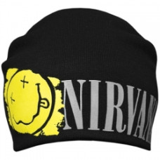 Шапка біні Nirvana smile катана чорна
