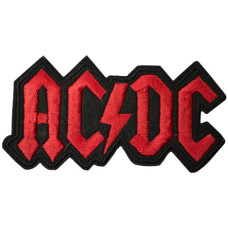 Нашивка AC/DC вишита фігурна (термонаклейка)
