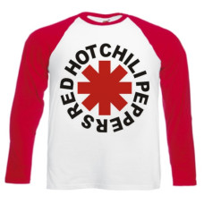 Лонгслів Red Hot Chili Peppers реглан білий з червоними рукавами