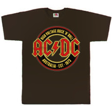 Футболка AC/DC - AUSTRALIA-EST-1973 коричнева