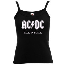 Майка жіноча на тонких бретельках AC/DC - Back In Black