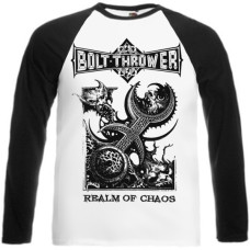 Лонгслів Bolt Thrower - Realm Of Chaos реглан білий з чорними рукавами