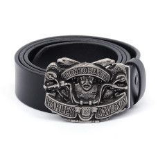Ремінь шкіряний Harley Davidson Born To Be Wild чорний
