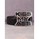 Ремінь шкіряний Коловорот Kiss My Ass чорний