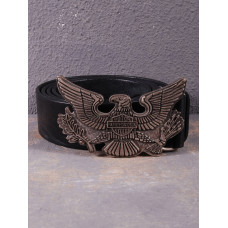 Ремінь шкіряний Harley Davidson American Eagle чорний