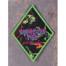 Нашивка Righteous Pigs - Live And Learn зелена ткана