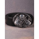 Ремінь шкіряний Коловорот Вампір чорний