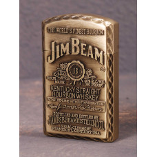 Запальничка газова Jim Beam мідна турбо полум'я
