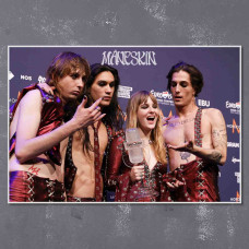 Постер на банерній основі Maneskin 1