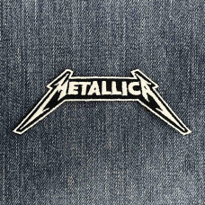 Нашивка Metallica White Logo вишита фігурна