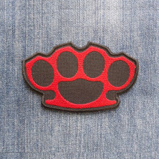 Нашивка Brass Knuckles Red вишита фігурна