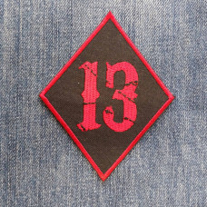 Нашивка Lucky 13 Red вишита