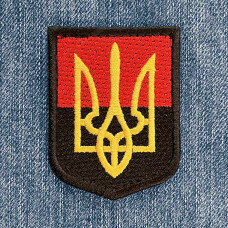 Нашивка Тризуб Прапор вишита на липучці
