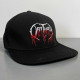Бейсболка Obituary Logo White/Red (снепбек) чорна