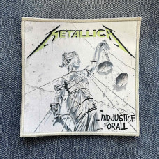 Нашивка Metallica - ...And Justice For All друкована біла кайма