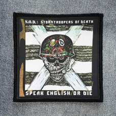 Нашивка S.O.D. - Speak English Or Die друкована