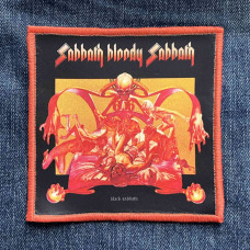 Нашивка Black Sabbath - Sabbath Bloody Sabbath друкована червона кайма