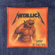 Нашивка Metallica - Jump In The Fire друкована червона кайма