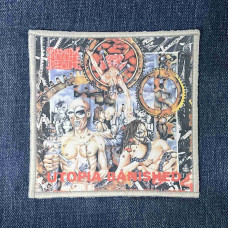 Нашивка Napalm Death - Utopia Banished друкована біла кайма
