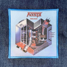 Нашивка Accept - Metal Heart друкована блакитна кайма