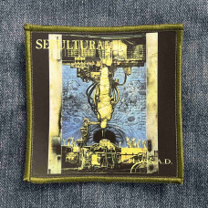 Нашивка Sepultura - Chaos A.D. друкована оливкова кайма