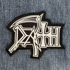 Нашивка Death White Logo вишита фігурна на липучці