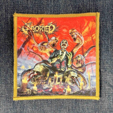 Нашивка Aborted - ManiaCult друкована бронзова кайма