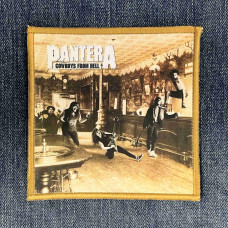 Нашивка Pantera - Cowboys From Hell друкована бронзова кайма